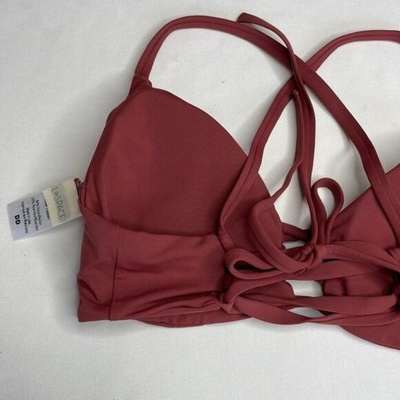 L*SPACE WOMENS SIZE DD - CUP CURRANT SENSUAL SOLIDS FLYNN TOP - Picture 8 of 8